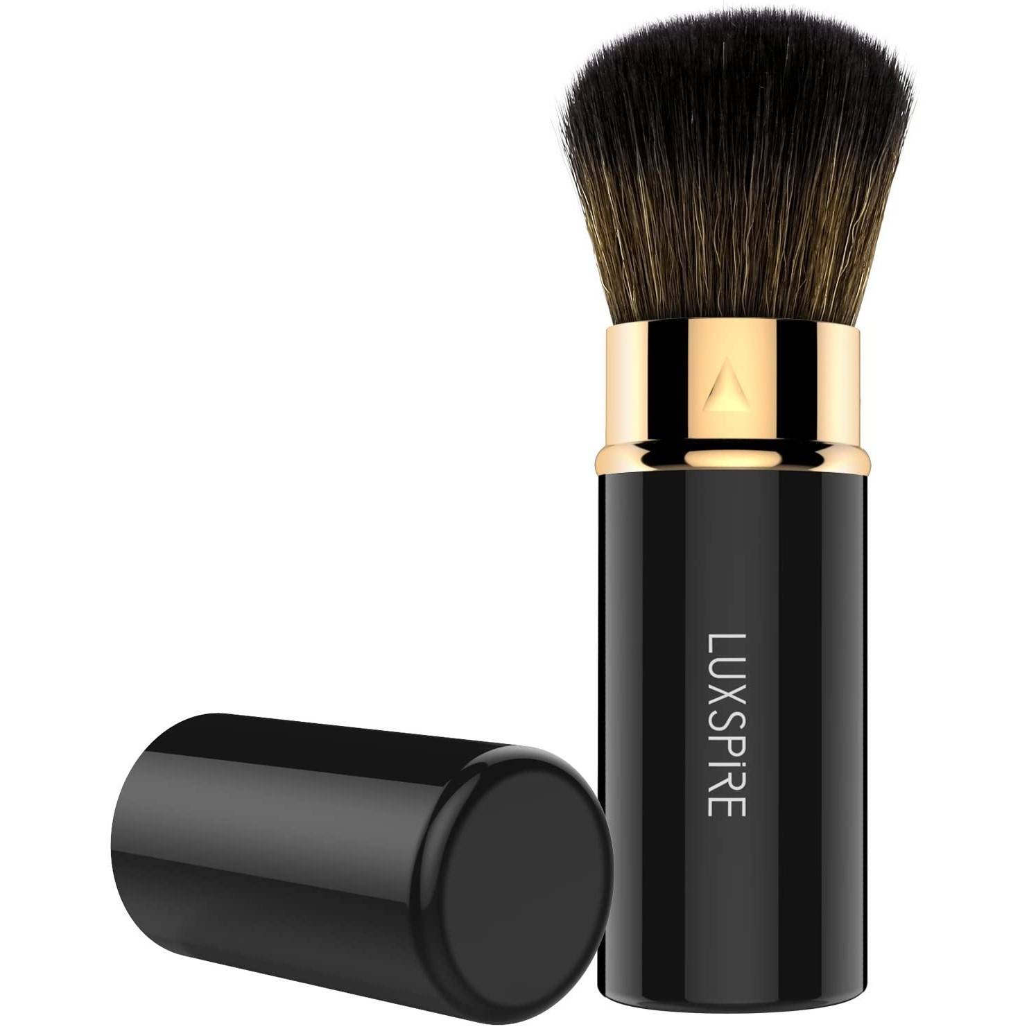 Luxspire Blush Brush Makeup,Luxspire Professional Powder Brush,Retractable Kabuki Brush For Travel,Blush Bronzer Portable